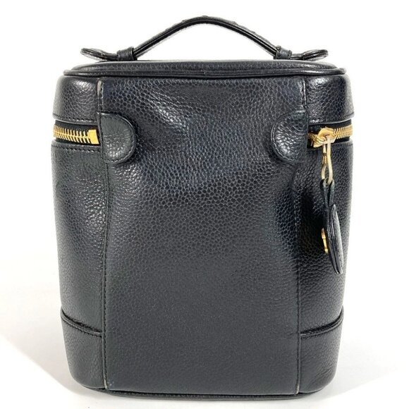 CHANEL A01998 CC CC Mark logo Bag Vanity Bag Vertical Hand Bag - Picture 9 of 16